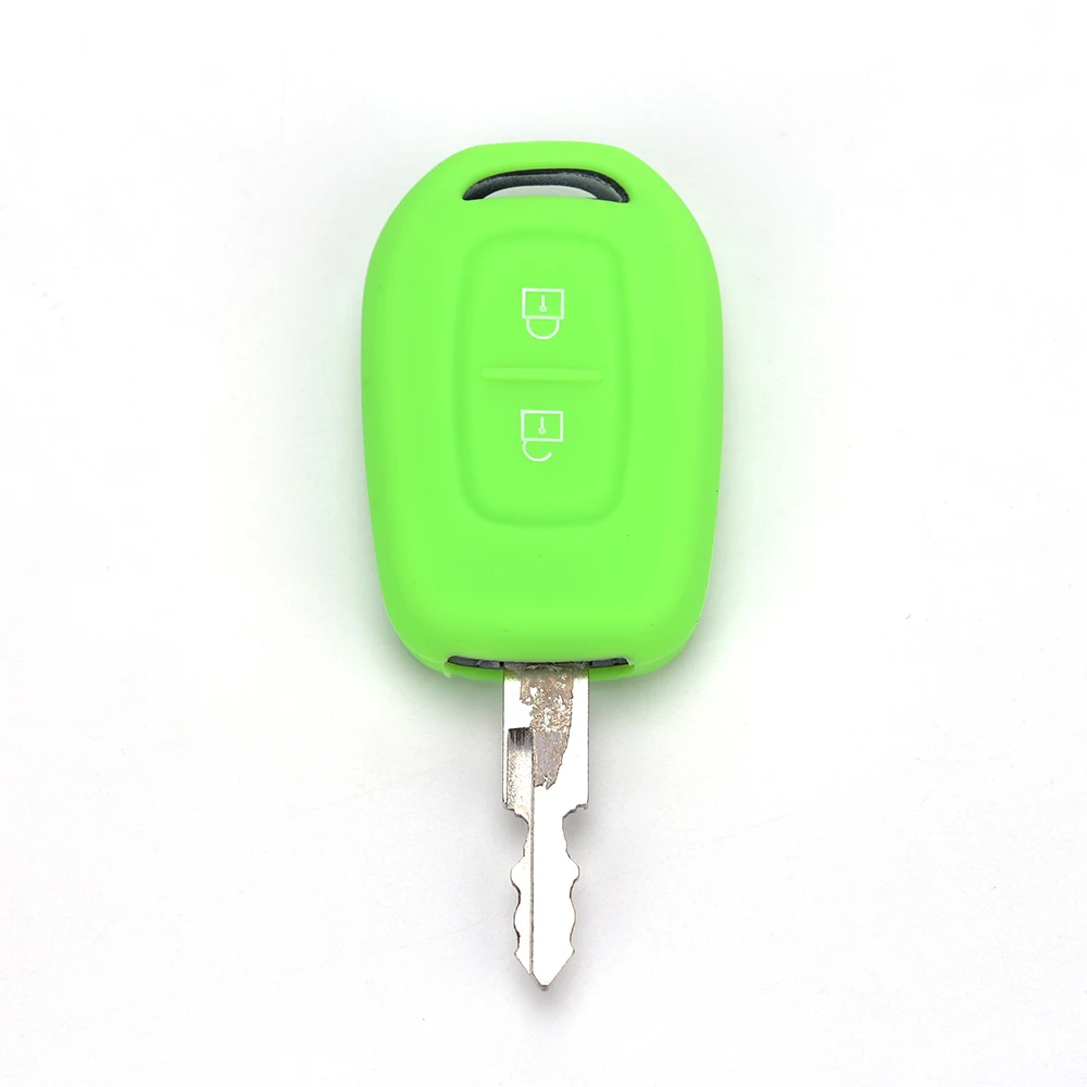 Высокое качество 2 кнопки силиконовый для ключа автомобиля FOB чехол Renault Duster dacia