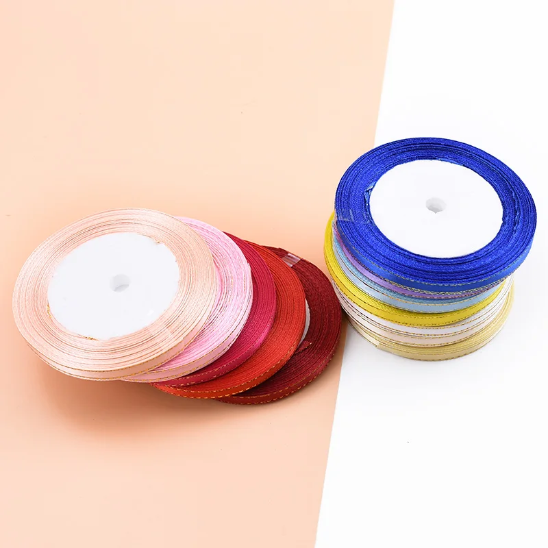 

25Yards/Roll 6mm cheap Satin Ribbons for Wedding Christmas Party Decorations DIY Bow Craft Ribbons Card Gifts Wrapping Supplies