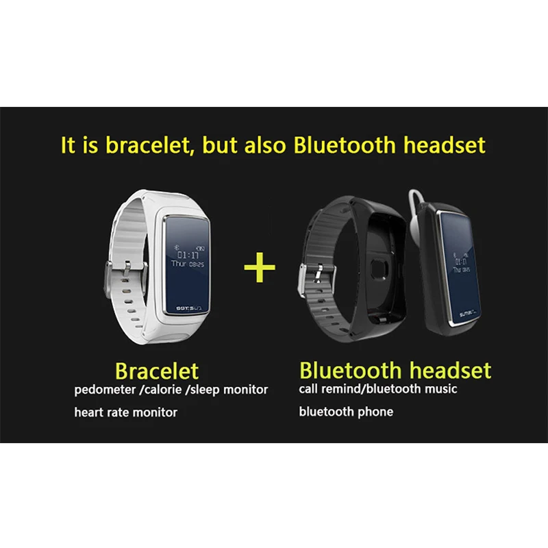 Itormis Bluetooth Smart Band Фитнес браслет TalkBand гарнитуры наушники Спорт Сердце ratetracker ответ