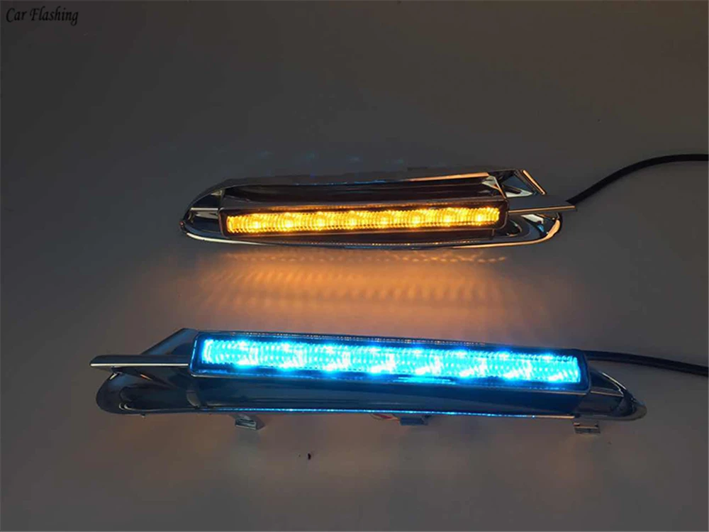 Автомобильная проблесковая 1 набор 12V светодиодный DRL Габаритные огни дневного