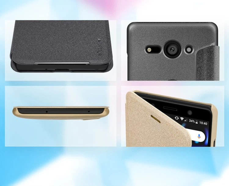 NILLKIN для sony XZ2 Компактный флип-чехол для sony XZ2 чехол-накладка блестящий чехол для телефона из искусственной кожи для sony Xperia XZ2/XZ2 Compact