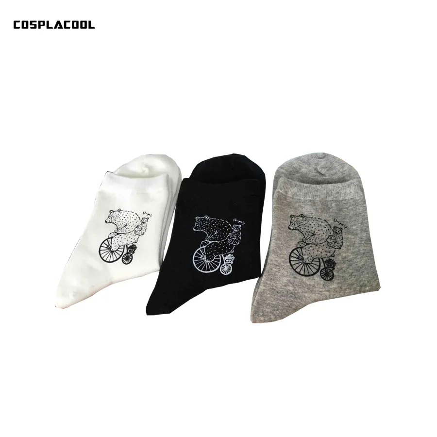 

[Cospacool] новые хлопковые носки с милым мультяшным принтом в Корейском стиле Женские Дышащие носки chaussette femme calcetines mujer