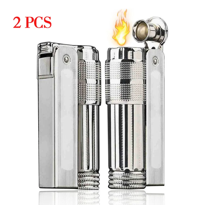 2 pcs Натуральная IMCO 6700 Зажигалка Нержавеющая сталь легче маслом бензин от прикуривателя огонь Творческий бензиновые зажигалки бензиновая зажигалка сигареты зажигалка бензиновая - Цвет: 2 pcs
