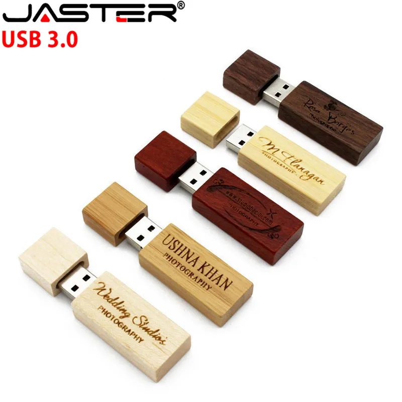 

JASTER USB 3.0 free custom logo Wooden maple usb flash drive pen drive 4GB 8GB 16GB 32GB 64GB memory stick customer LOGO