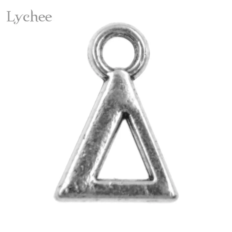 Lychee 20 шт./лот металлическое серебристое Цвет греческие буквы подвески ручная