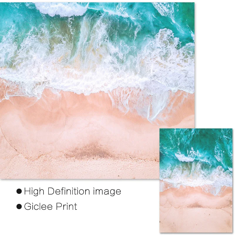 Воздушный пляж печать колесо обозрения Холст Картина океан пейзаж плакаты и