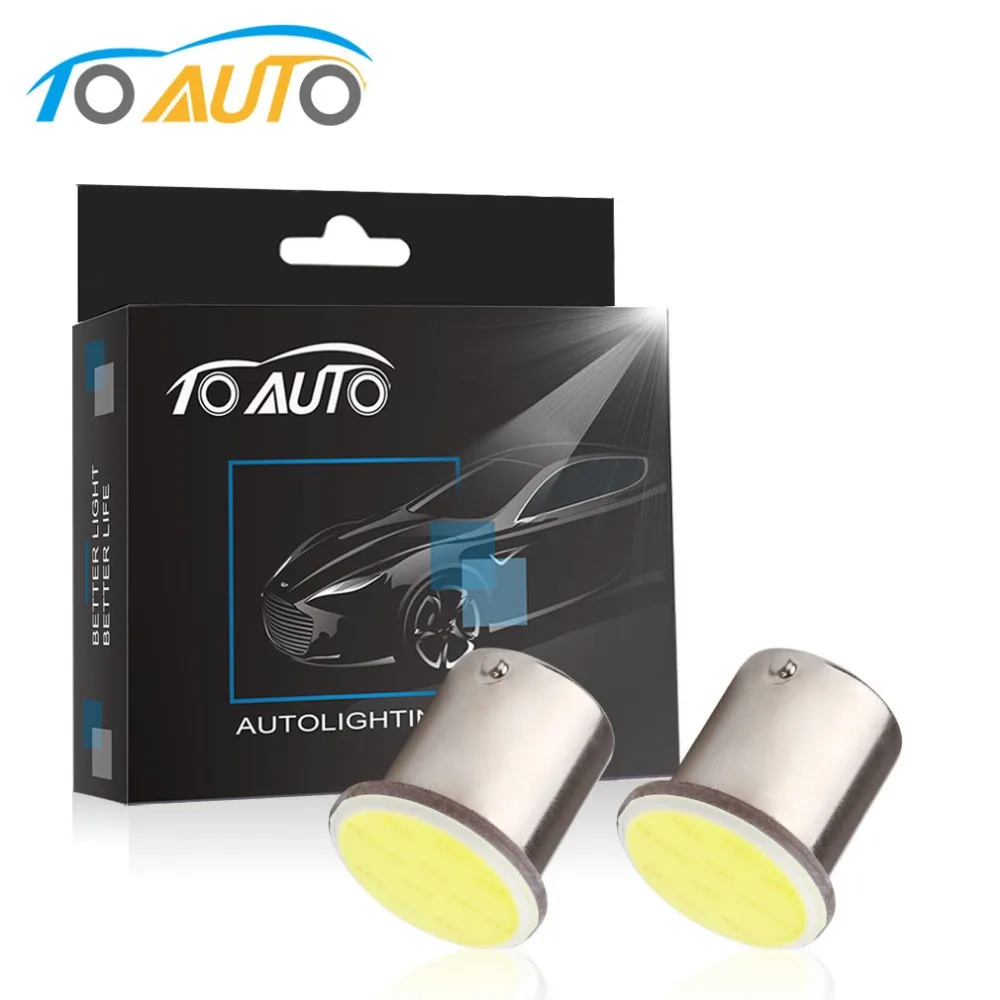 2 шт. P21W BA15S 1156 COB LED Белый 12 SMD Автомобильный задний фонарь заднего хода лампа R5W S25