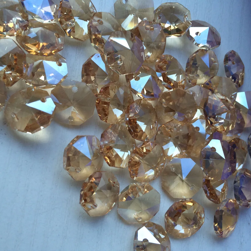 Хрустальные Восьмиугольные бусины в 2 отверстиях 500 шт./лот/Лот 14 мм для