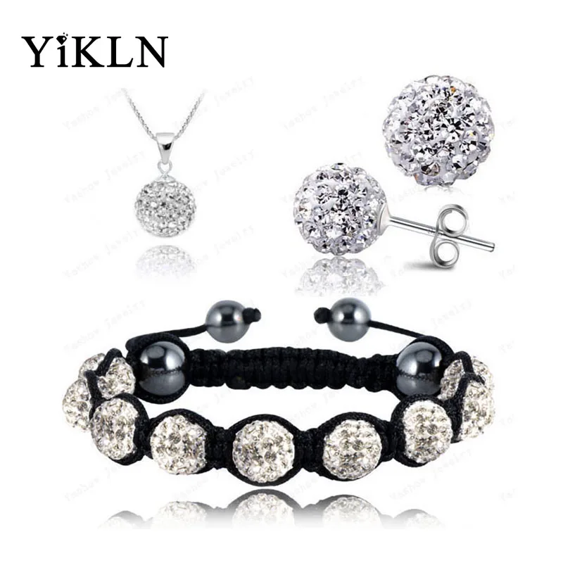 YiKLN заводская цена модные Австрийские кристаллы комплекты 10 мм диско шар бусины