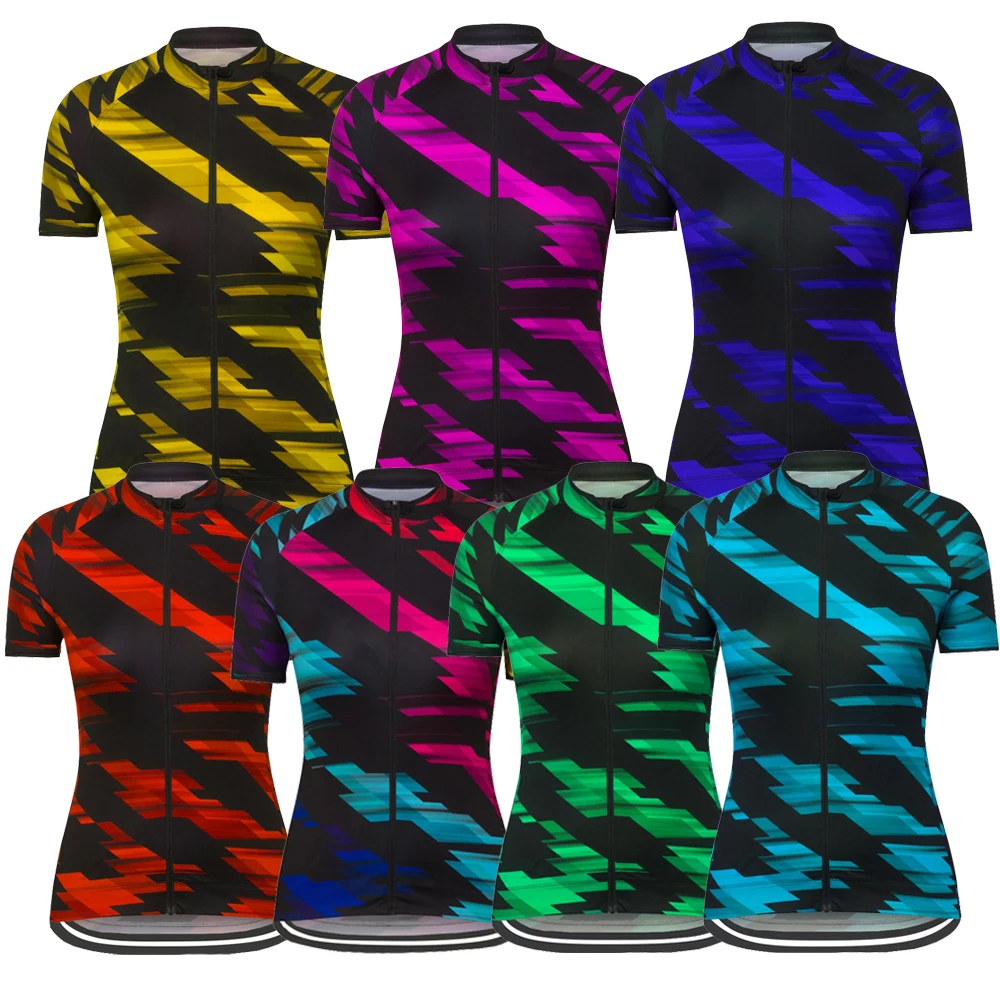 Женская веломайка с коротким рукавом летняя одежда для велоспорта уличная