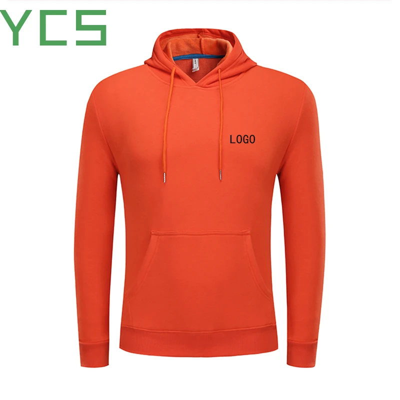 Толстовки YCS из 100% хлопка для мужчин и женщин унисекс с логотипом сделай сам