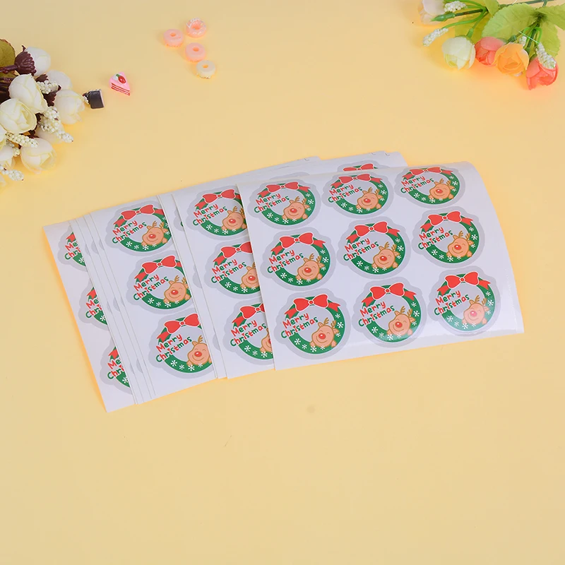 90pcs/10sheets Diy Scrapbooking Label Seal Hand Account Sticker Stationery Merry Christmasi Paper Stickers Diary Decoration | Канцтовары