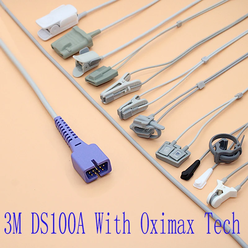 Совместимый Nellcor DS100A С Oximax Tech Spo2 датчик кабель для