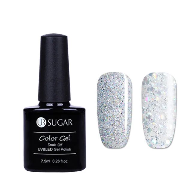 pattern9 Ur Sugar Блестки для ногтей Гель-лак набор серебряное Шампанское Блестки замочить от УФ-лак для ногтей лак Полупостоянный гель DIY - Цвет: pattern9