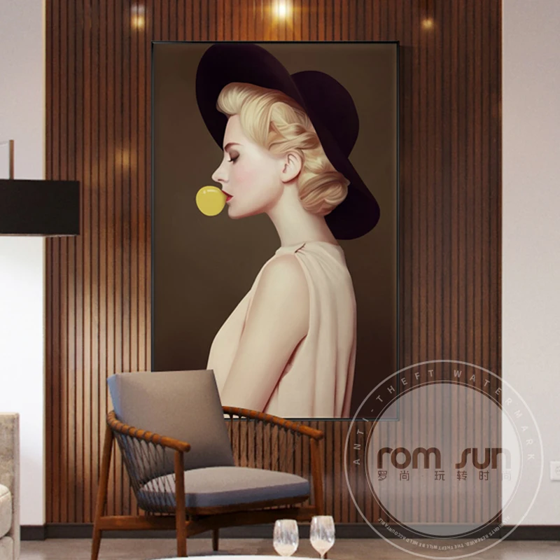 Абстрактный голые плечи холст картины современное искусство настенные для