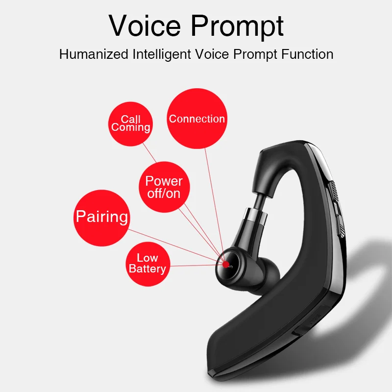 Беспроводные наушники крючок Bluetooth с Hd подлинным микрофоном свободные руки