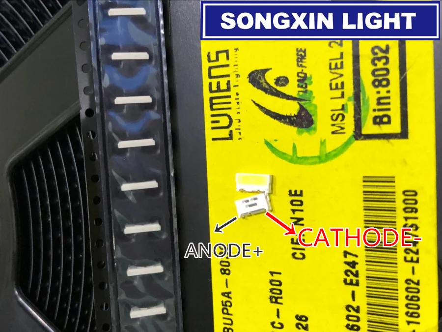 200 шт. люмен Светодиодная подсветка Edge LED вспышка для 0 7 Вт 3В 7032 холодный белый SAMSUNG