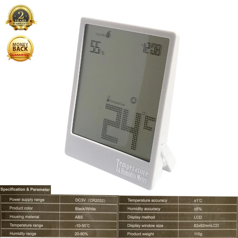 Цифровой Температура измеритель влажности гигрометр комнатный термометр