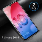 2 шт закаленное стекло для Huawei P Smart, 2019, чехол, полное покрытие, защита экрана, защитный телефон, Tremp On Psmart, 2019 6,21