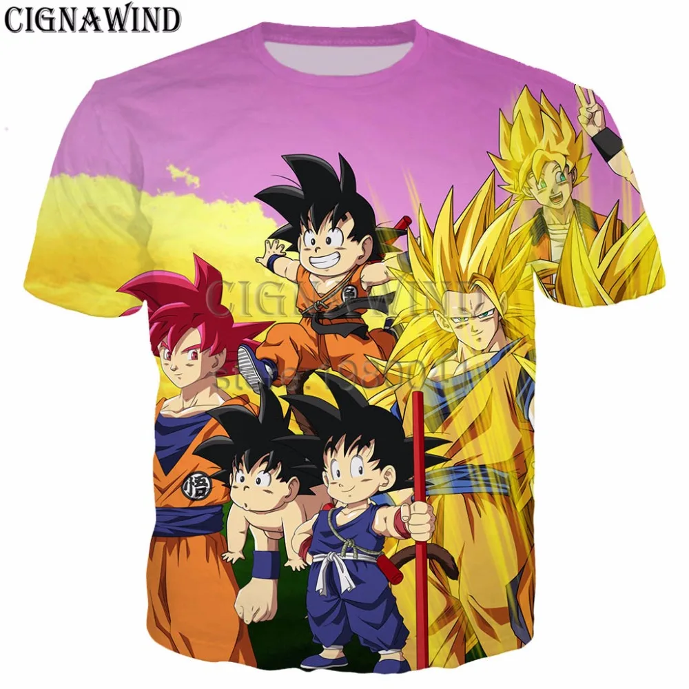 Новинка Классическая Футболка Harajuku с аниме Dargon Ball Z мужские/женские топы футболки