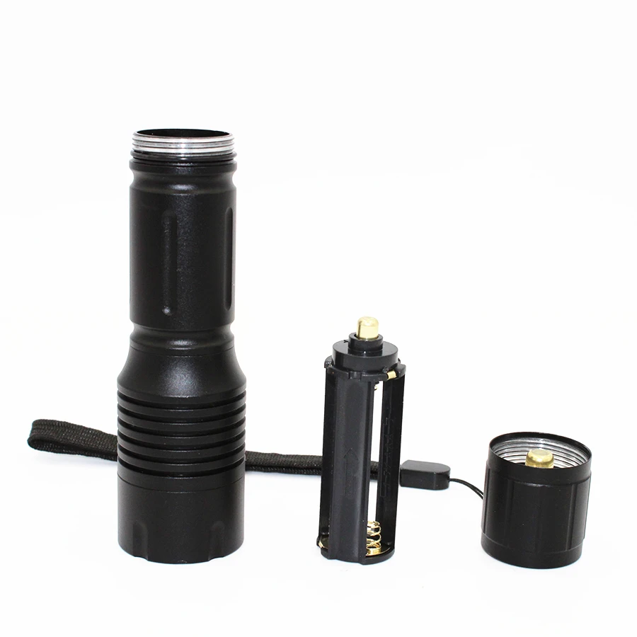 

Uranusfire Outdoor Flashlight XML-T6 LED 10W 5-Modes Zoomable Focus Light Aluminum Torches AAA/18650 Battery Power