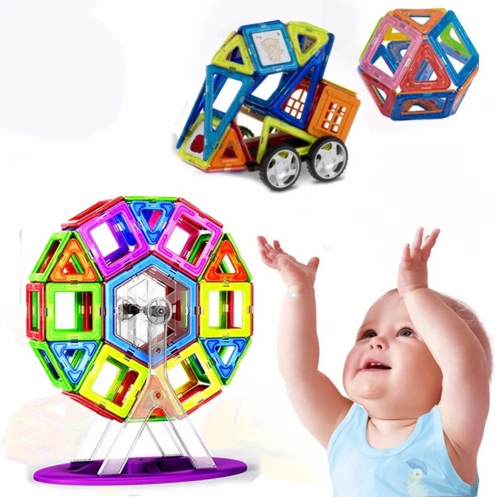 Amosting 100 шт./компл. 3D магнитные игрушки здания стандартный размер Модель