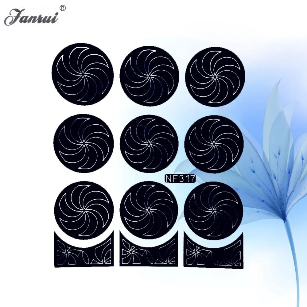 Французский стиль белая фотография шаблон для штамповки Типсы маникюра трафарет