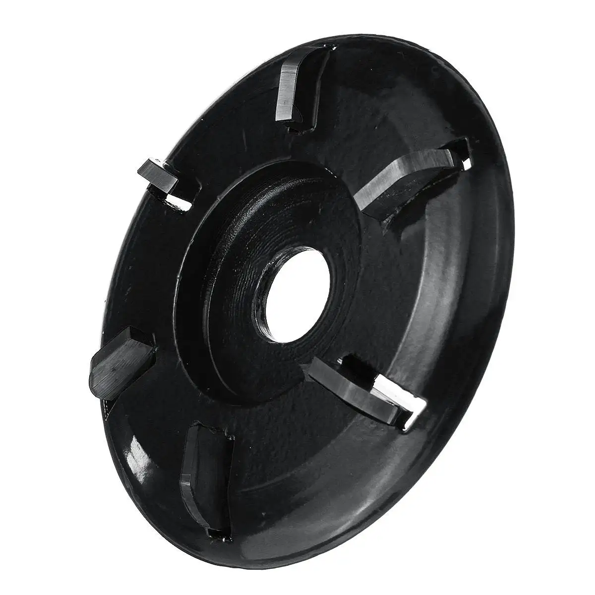 Round black Мощность резьба по дереву дисковая угловая шлифовальная машина Деревообработка турбо плоскостная угловая шлифовальная машина вложение шестизуб фреза - Color: Round black