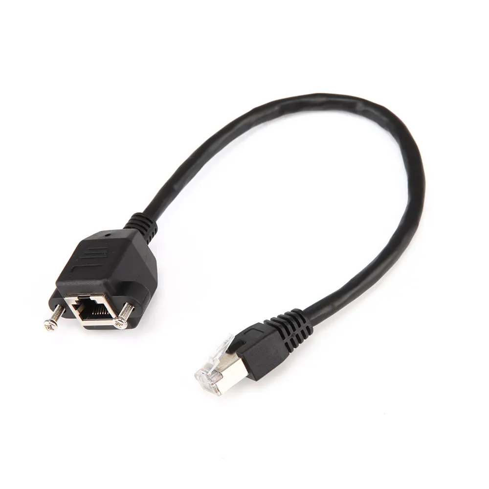 RJ45 мужчин и женщин Винтовые Панель крепление локальной сети Ethernet 0 3 м удлинитель