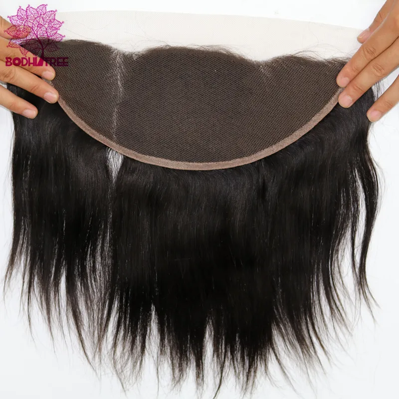 TOP 7A Peruvian Straight Virgin Hair With Closure 3 Bundles 13*4 Human Frontal |