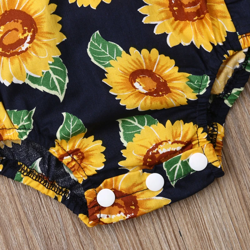 Focusnorm Модный комбинезон с открытыми плечами для маленьких девочек 0-24M комплект