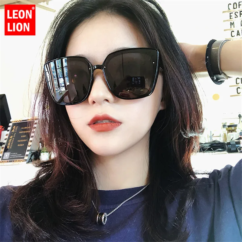Leonlion 2021 квадратные большие очки Солнцезащитные женские конфетные цвета