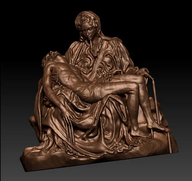 

3D model for cnc or 3D printers in STL file format La Pieta 46MB