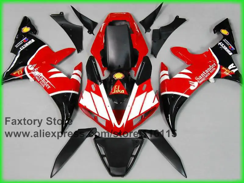 MOTOMARTS ABS мотоцикл 100% полная впрыска Обтекатели набор для YAMAHA 2002 YZF R1 2003 02 03 красный