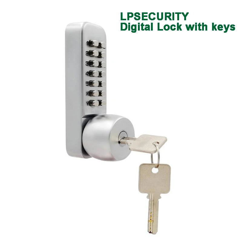 

Digital Door Lock Home Mechanical Lock Code keypad Key Waterproof Exterior Gate Lock Wooden Iron Door Lock Deadbolt Latch