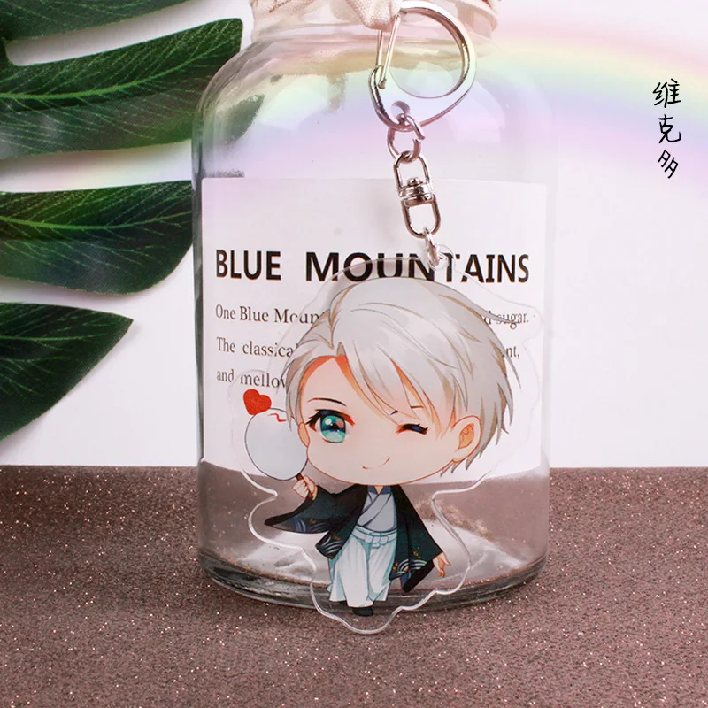 Брелок для ключей с изображением персонажей аниме YURI on ICE японский мультяшный