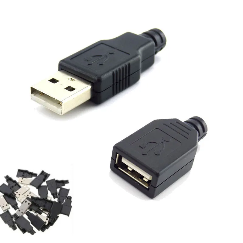 1 шт. 10 4 контактный разъем Micro Jack типа А папа USB с черной пластиковой крышкой