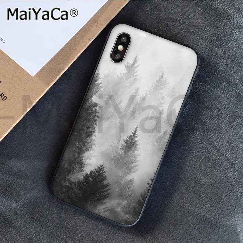 Чехол для телефона MaiYaCa Mountain Peak Forest Snow mountain с белым дымом iphone SE 2020 11 pro 6S 6plus 7 8 Plus X Xs