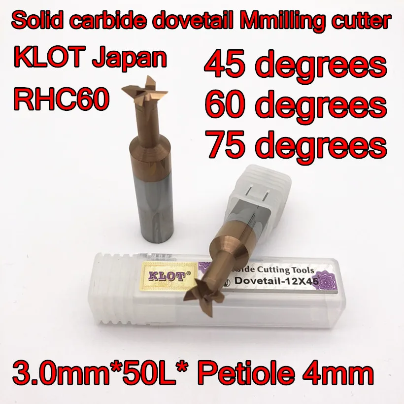 3 0 мм * 50L Petiole 4 45 60 75degrees RHC60 KLOT японское титановое покрытие твердосплавный