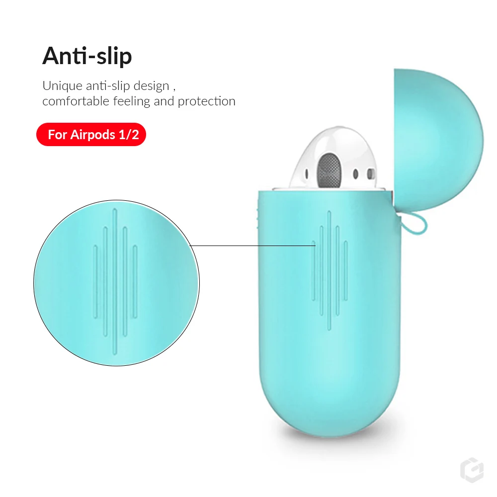 Мягкий силиконовый чехол для наушников Airpods Air pods сумка противоударный защитный