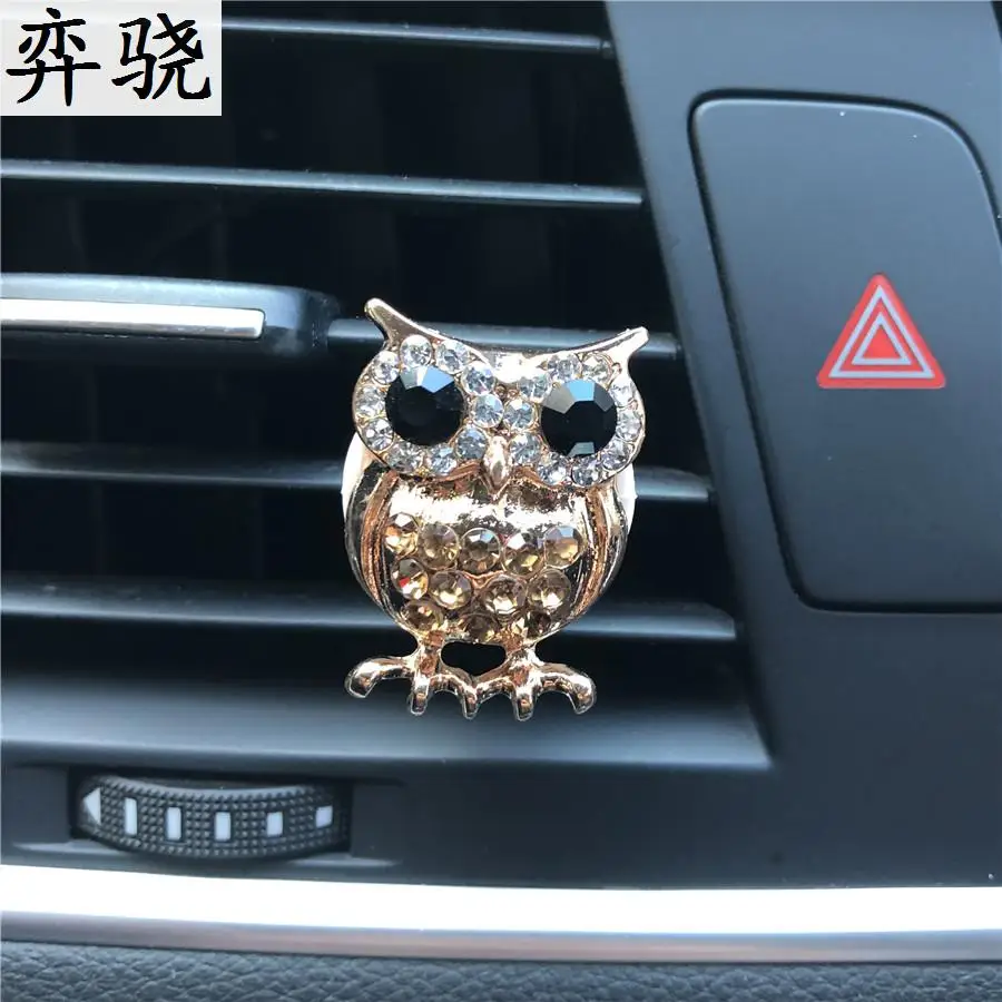 

Lovely Owl Car styling Air conditioner perfume clip car air freshener Lady Metal premium Solid Perfume Metal owl car ornament