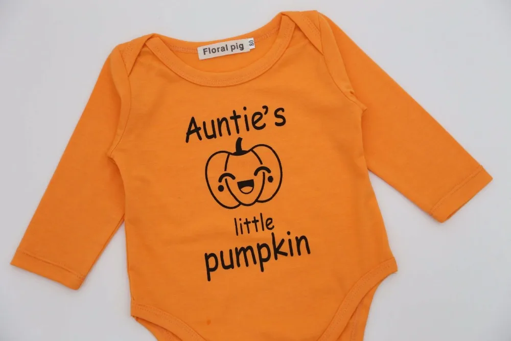 Детские комбинезоны коллекция 2017 года одежда с тыквой на Хэллоуин осенний