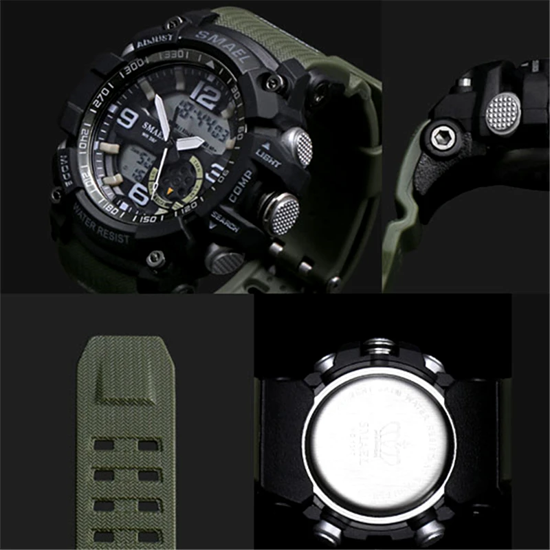 SMAEL Brand Luxury Quartz Watch Men New Style Waterproof Sport Military Watches Mens Casual Digital Wristwatch Relogio Masculin | Наручные
