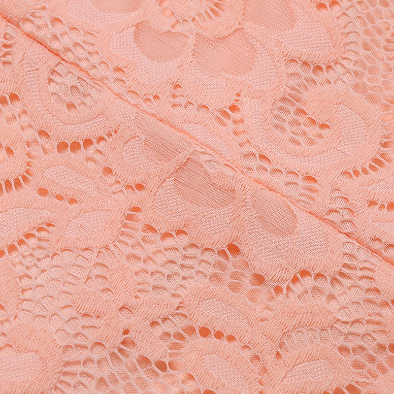 Женское кружевное платье макси Parthea розовое длинное с длинным рукавом размера