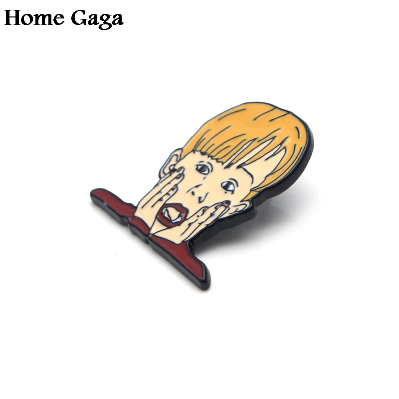 Homegaga Home Alone Macaulay Culkin металлический Узелок шпильки футболки значки Сумка Одежда Кепка рюкзак броши для обуви Значки украшения D1583