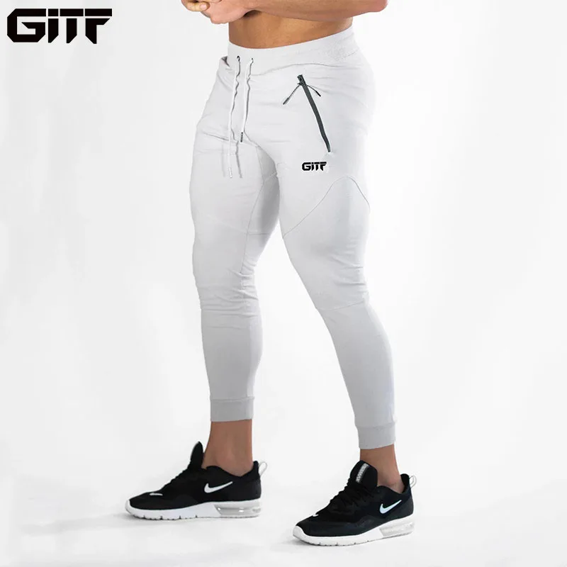 New men's running trousers fitness sweatpants quick-drying breathable tights jogging pants casual | Спорт и развлечения