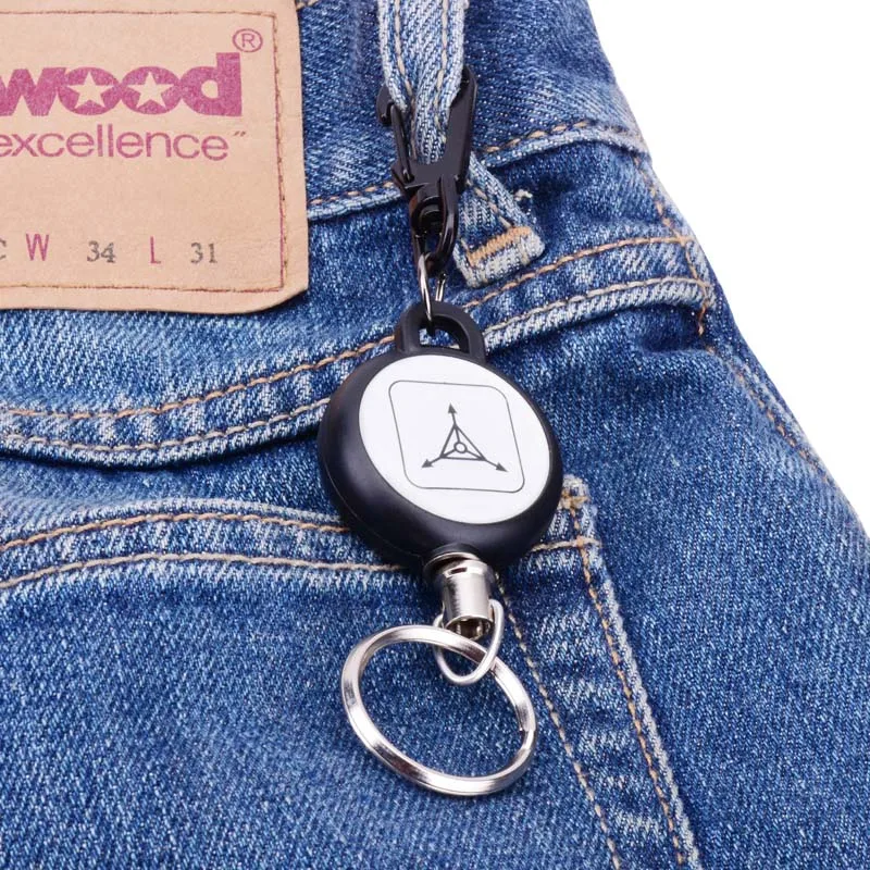 AiNian Tad Steel Rope Burglar Tool Belt Money Retractable Key Recoil Ring Pull Chain Clip Keychain Chaveiros | Украшения и