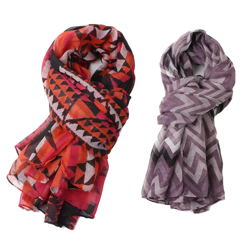 Один предмет женский цветочный принтованный хиджаб шарф оверсайз Вискоза Шаль