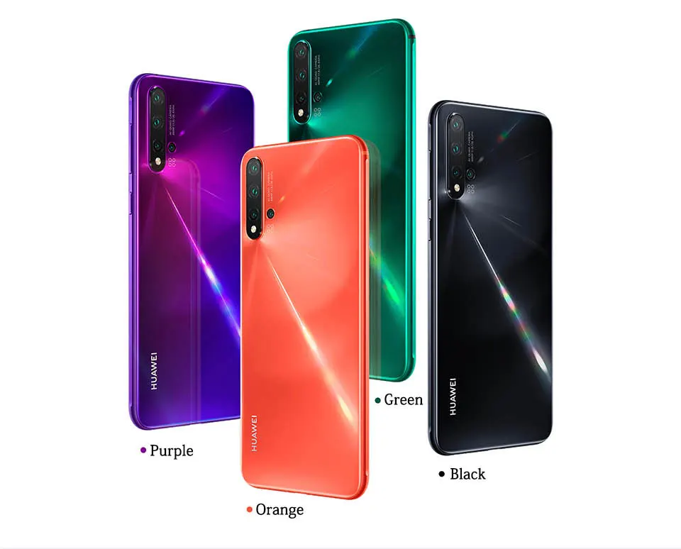 Мобильный телефон HuaWei Nova 5 Pro, 8 ГБ, 128 ГБ, четыре ядра, 6,39 дюймов, OLED экран, сканер отпечатков пальцев, Android 9,0, 40 Вт, SuperCharge, NFC