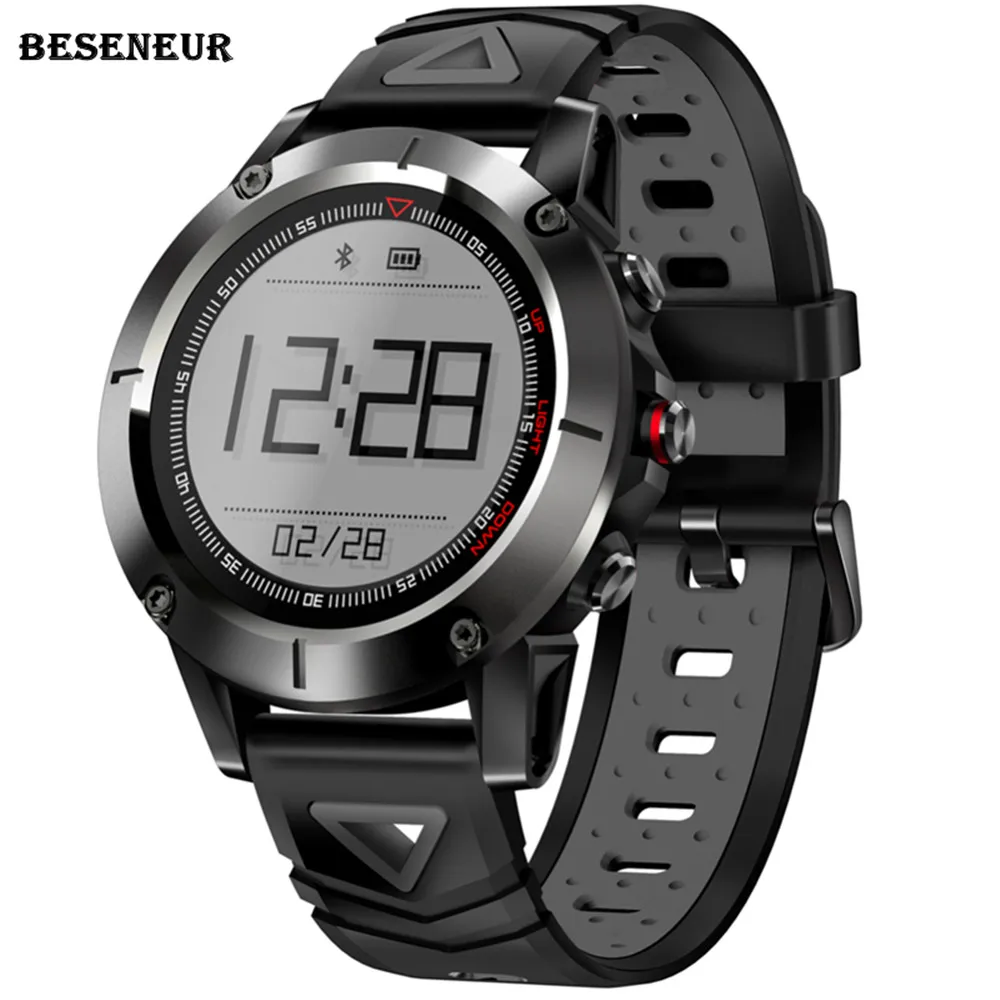 Beseneur G01 gps Смарт-часы Для мужчин крови Давление Bluetooth IP68 Водонепроницаемый